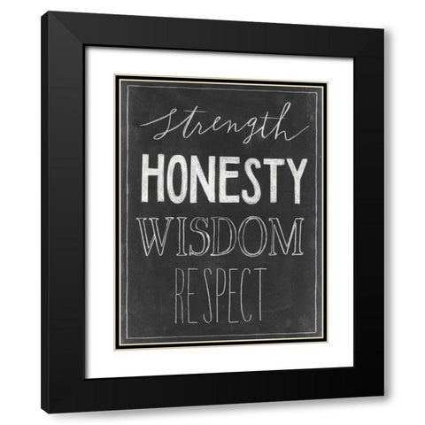 Chalkboard Faith III Black Modern Wood Framed Art Print with Double Matting by Popp, Grace