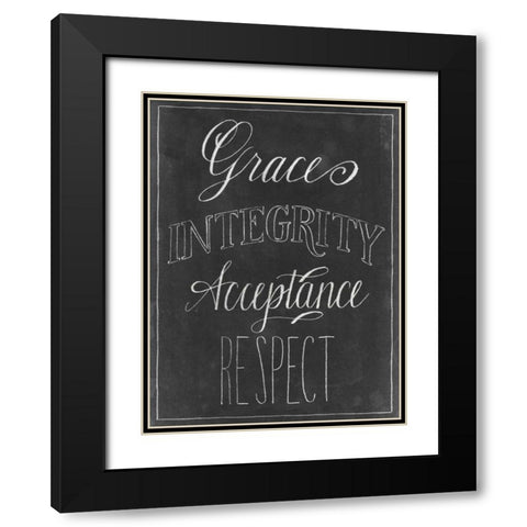 Chalkboard Faith V Black Modern Wood Framed Art Print with Double Matting by Popp, Grace