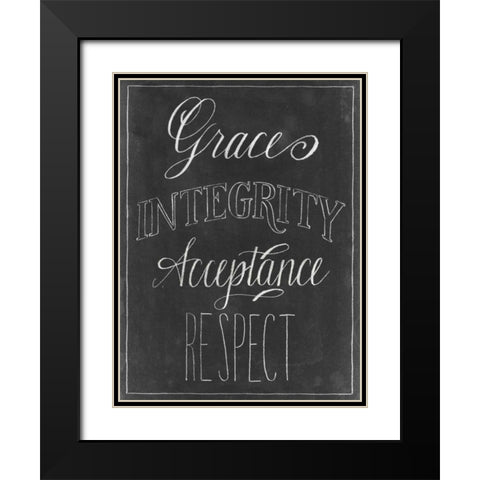 Chalkboard Faith V Black Modern Wood Framed Art Print with Double Matting by Popp, Grace