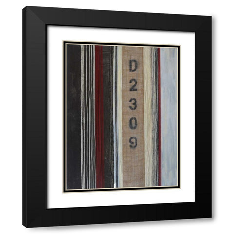 Code Words I Black Modern Wood Framed Art Print with Double Matting by Avondet, Natalie