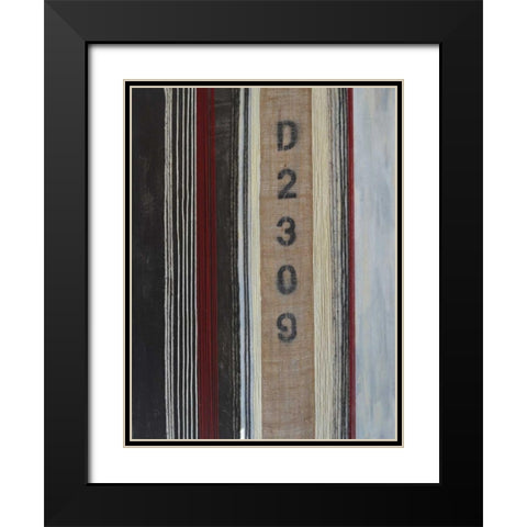 Code Words I Black Modern Wood Framed Art Print with Double Matting by Avondet, Natalie