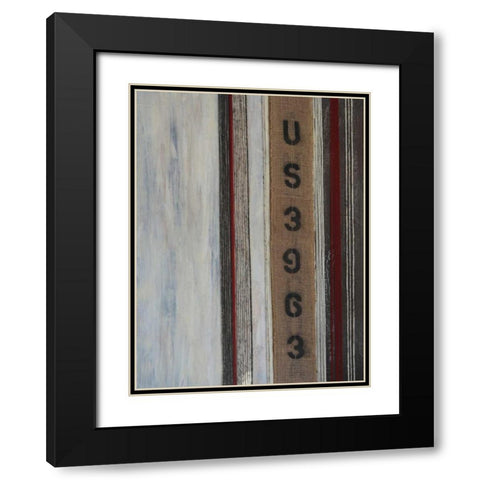 Code Words II Black Modern Wood Framed Art Print with Double Matting by Avondet, Natalie