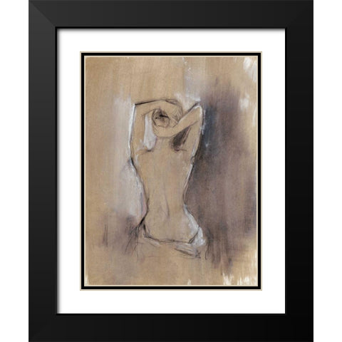 Contemporary Draped Figure I Black Modern Wood Framed Art Print with Double Matting by Harper, Ethan