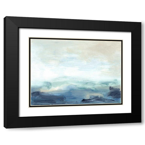 Bay Wave I Black Modern Wood Framed Art Print with Double Matting by Gordon, Sharon