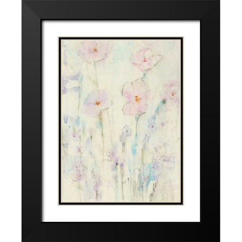 Lilac Floral I Black Modern Wood Framed Art Print with Double Matting by OToole, Tim
