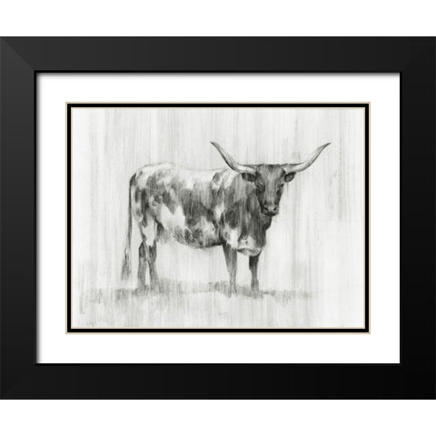 Rustic Bovine I Black Modern Wood Framed Art Print with Double Matting by Harper, Ethan