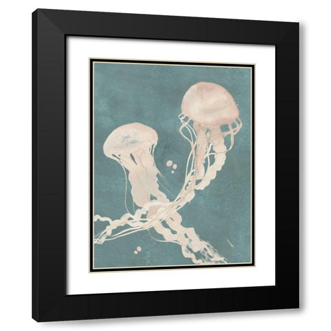 Jellyfish Dance II Black Modern Wood Framed Art Print with Double Matting by Popp, Grace