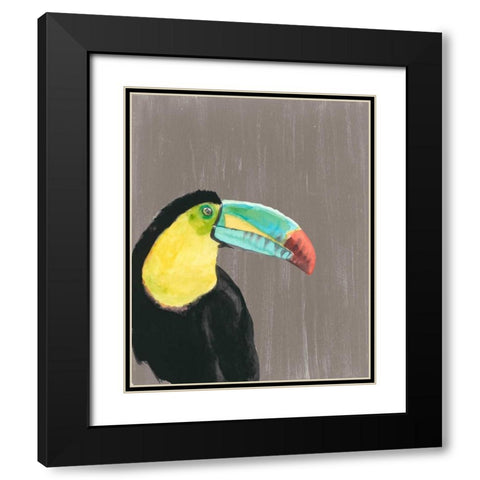 Vibrant Plumage I Black Modern Wood Framed Art Print with Double Matting by McCavitt, Naomi