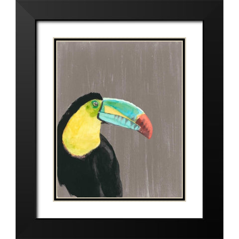 Vibrant Plumage I Black Modern Wood Framed Art Print with Double Matting by McCavitt, Naomi