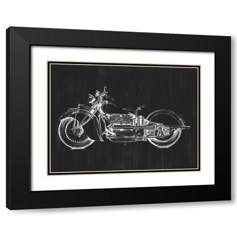 Motorcycle Graphic I Black Modern Wood Framed Art Print with Double Matting by Meagher, Megan