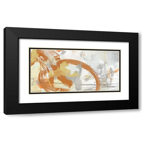 Tangerine and Grey I Black Modern Wood Framed Art Print with Double Matting by Vess, June Erica