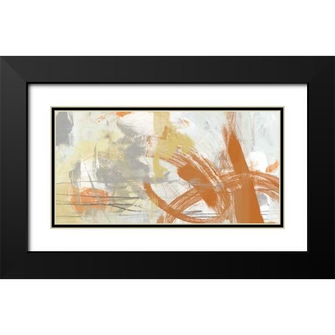 Tangerine and Grey II Black Modern Wood Framed Art Print with Double Matting by Vess, June Erica