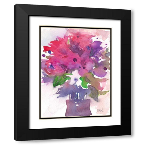 Between the Red I Black Modern Wood Framed Art Print with Double Matting by Dixon, Samuel