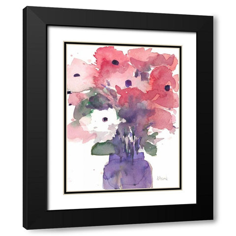 Between the Red III Black Modern Wood Framed Art Print with Double Matting by Dixon, Samuel