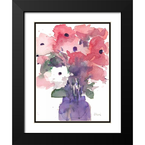 Between the Red III Black Modern Wood Framed Art Print with Double Matting by Dixon, Samuel