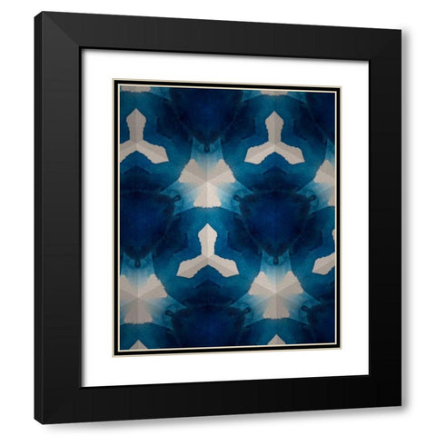 Sapphire Frost I Black Modern Wood Framed Art Print with Double Matting by Stramel, Renee W.
