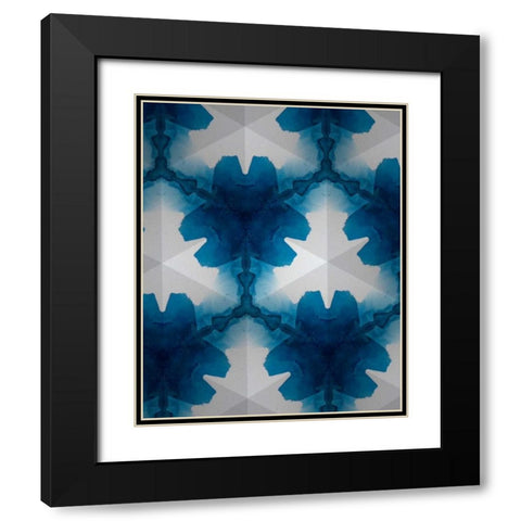 Sapphire Frost II Black Modern Wood Framed Art Print with Double Matting by Stramel, Renee W.