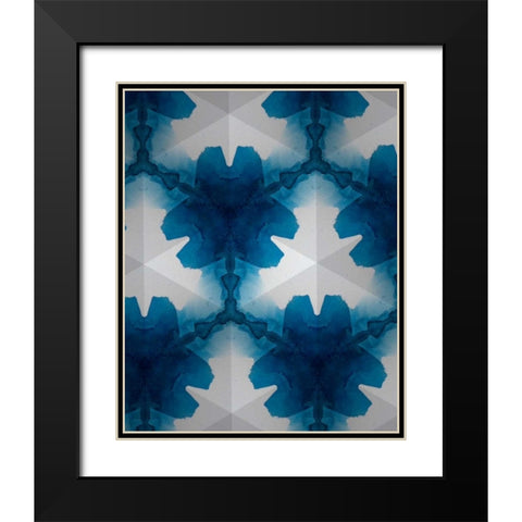 Sapphire Frost II Black Modern Wood Framed Art Print with Double Matting by Stramel, Renee W.