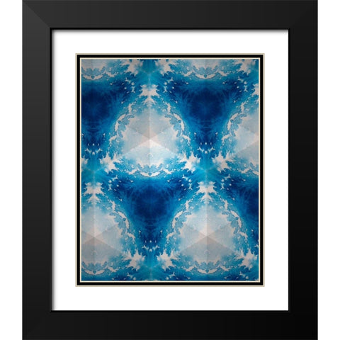 Sapphire Frost III Black Modern Wood Framed Art Print with Double Matting by Stramel, Renee W.