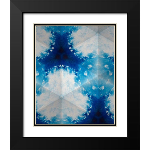 Sapphire Frost IV Black Modern Wood Framed Art Print with Double Matting by Stramel, Renee W.