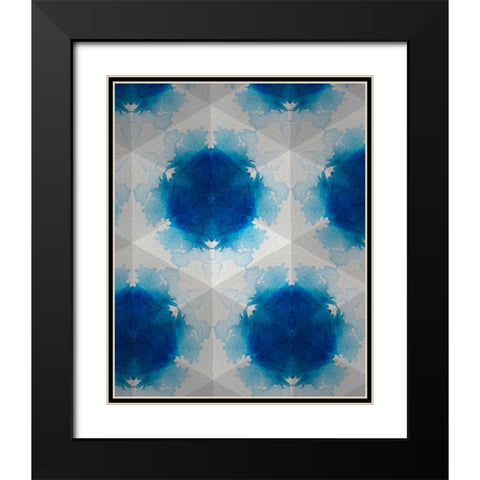 Sapphire Frost VI Black Modern Wood Framed Art Print with Double Matting by Stramel, Renee W.