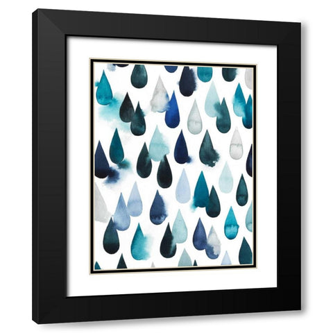 Water Drops I Black Modern Wood Framed Art Print with Double Matting by Popp, Grace