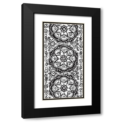 BandW Arabesque Panels IV Black Modern Wood Framed Art Print with Double Matting by Zarris, Chariklia