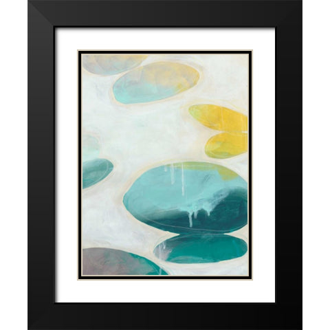 Stacking Stones I Black Modern Wood Framed Art Print with Double Matting by Vess, June Erica
