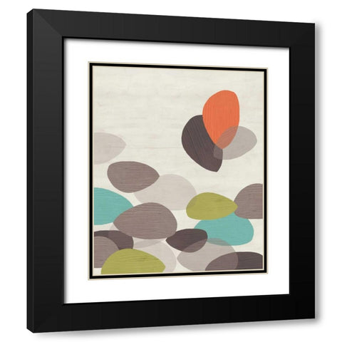 Lily Pond II Black Modern Wood Framed Art Print with Double Matting by Vess, June Erica