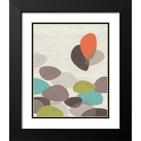 Lily Pond II Black Modern Wood Framed Art Print with Double Matting by Vess, June Erica