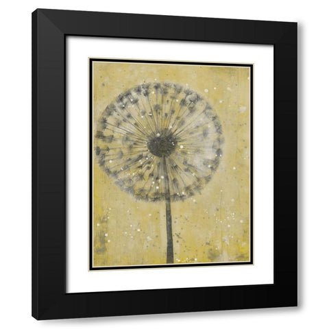 Dandelion Abstract II Black Modern Wood Framed Art Print with Double Matting by OToole, Tim