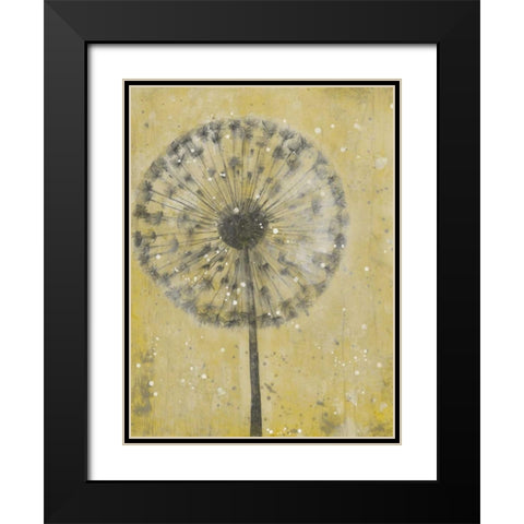 Dandelion Abstract II Black Modern Wood Framed Art Print with Double Matting by OToole, Tim