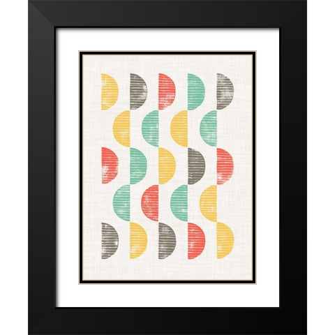 Mod Block Prints II Black Modern Wood Framed Art Print with Double Matting by Popp, Grace
