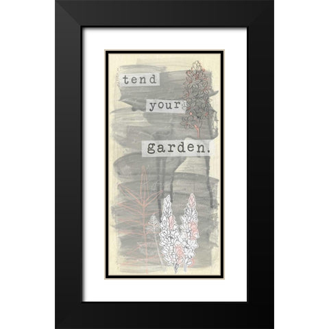 Garden Scrapbook V Black Modern Wood Framed Art Print with Double Matting by Vess, June Erica