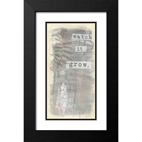 Garden Scrapbook VI Black Modern Wood Framed Art Print with Double Matting by Vess, June Erica