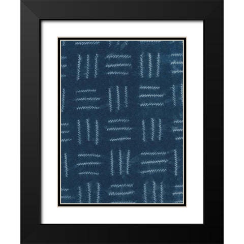 Rikis Shibori I Black Modern Wood Framed Art Print with Double Matting by Zarris, Chariklia