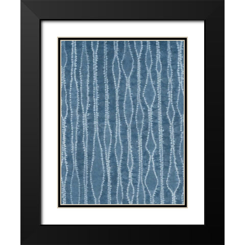 Rikis Shibori II Black Modern Wood Framed Art Print with Double Matting by Zarris, Chariklia