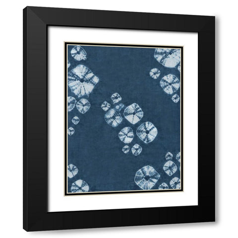 Rikis Shibori III Black Modern Wood Framed Art Print with Double Matting by Zarris, Chariklia