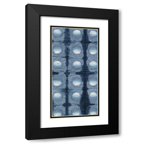 Shibori I Black Modern Wood Framed Art Print with Double Matting by Zarris, Chariklia