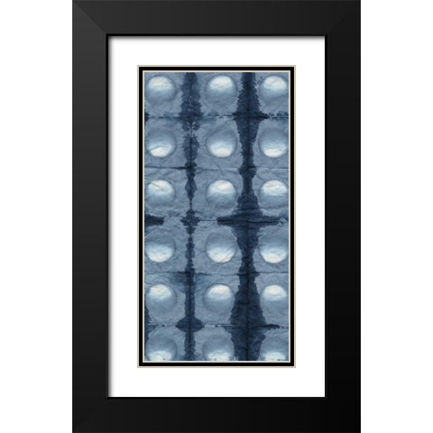 Shibori I Black Modern Wood Framed Art Print with Double Matting by Zarris, Chariklia