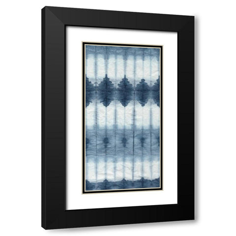 Shibori II Black Modern Wood Framed Art Print with Double Matting by Zarris, Chariklia