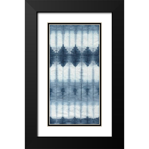 Shibori II Black Modern Wood Framed Art Print with Double Matting by Zarris, Chariklia