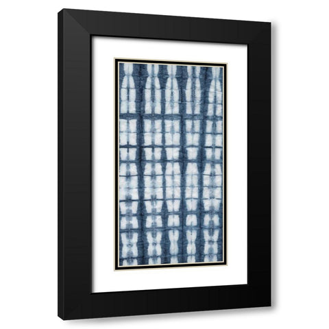 Shibori III Black Modern Wood Framed Art Print with Double Matting by Zarris, Chariklia