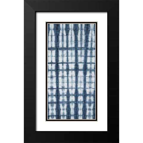 Shibori III Black Modern Wood Framed Art Print with Double Matting by Zarris, Chariklia