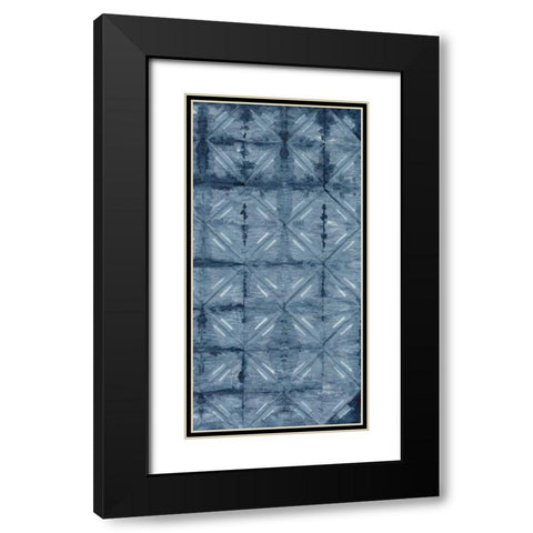 Shibori IV Black Modern Wood Framed Art Print with Double Matting by Zarris, Chariklia