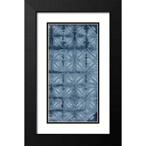 Shibori IV Black Modern Wood Framed Art Print with Double Matting by Zarris, Chariklia