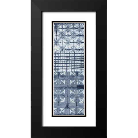 Shibori Collage II Black Modern Wood Framed Art Print with Double Matting by Zarris, Chariklia
