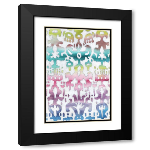 Watercolor Ikat II Black Modern Wood Framed Art Print with Double Matting by Zarris, Chariklia