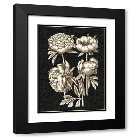 Dramatic Chintz II Black Modern Wood Framed Art Print with Double Matting by Vision Studio