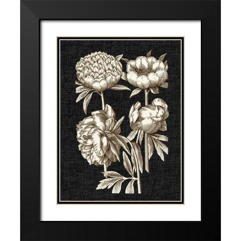 Dramatic Chintz II Black Modern Wood Framed Art Print with Double Matting by Vision Studio